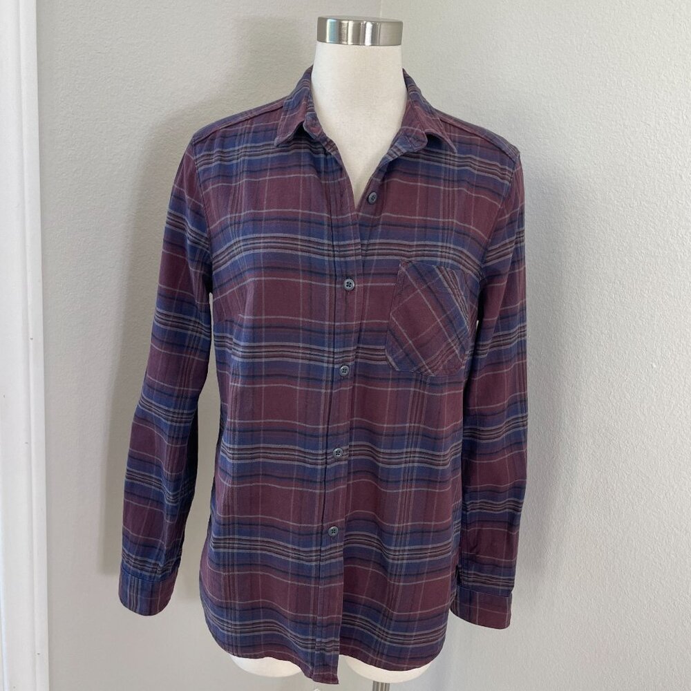 American Giant Womens Medium Plaid Button Up Shirt Workwear Thick LumberJill USA